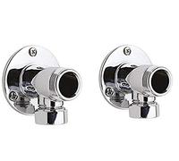 Nuie A312 Back Plate Elbow Unions, Chrome