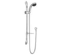 Nuie A3273A ǀ Modern Bathroom Round Luxury Curved Slide Rail Kit with Multi-Functional Handset and Outlet Elbow, 680mm x 215mm, Chrome, Set of 6 Pieces