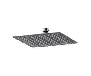 nuie A7088 Windon Modern Bathroom Square Fixed Shower Easy Clean Head, 200mm x 200mm, Brushed Pewter
