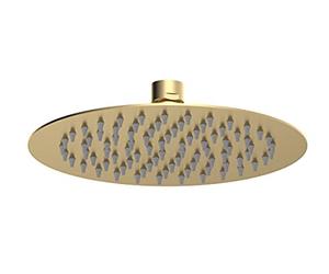 nuie A8082 Arvan | Modern Bathroom Round Fixed Shower Head, 200mm, Brushed Brass