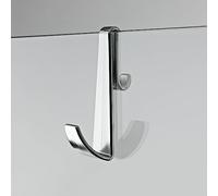Nuie ACC003 ǀ Modern Bathroom Wetroom Enclosure Hook - Frameless, 115mm x 75mm, Chrome