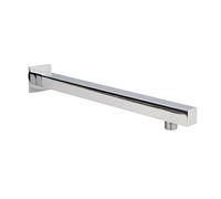 Nuie ARM19 ǀ Modern Bathroom Square Fixed Wall Mount Shower Arm, 350mm x 51mm, Chrome