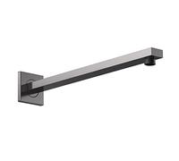 nuie ARM713 Windon Modern Bathroom Square Wall Mount Rectangular Shower Arm, 355mm, Brushed Pewter