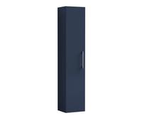 Nuie Arno Satin Single Door Tall Wall Hung Storage Unit | Midnight Blue | MFC | 300mm