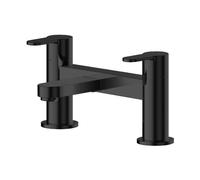 Nuie Arvan Deck Mounted Bath Filler Tap | Matt Black | Brass | 230mm x 120mm x 142mm