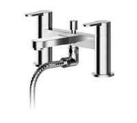 Nuie Arvan Chrome Deck Mounted Bath Shower Mixer Tap With Kit - ARV304