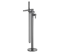 Nuie Arvan Freestanding Bath Shower Mixer Tap | Brushed Pewter | Brass | 200mm x 880mm x 282mm