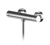 Nuie Arvan Round Thermostatic Shower Bar Valve with Bottom Outlet | Chrome | Brass/ABS | 275mm x 55mm x 72mm