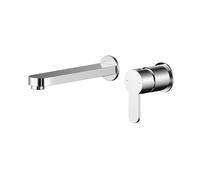 Nuie Arvan Wall Mounted 2 Tap Hole Basin Mixer | Chrome | Brass | 147mm x 95mm x 195mm