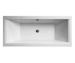 Nuie Asselby Square Double Ended Bath | White | Acrylic | 1700mm x 750mm