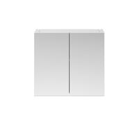 Nuie Athena 2 Door Mirrored Cabinet | Gloss White | Glass/MDF | 800mm