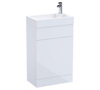 Nuie Athena 2 in 1 Toilet and Basin Unit | Gloss White | MDF | 500mm