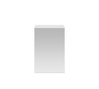 Nuie Athena Single Door Mirror Cabinet | Gloss White | Glass/MDF | 450mm