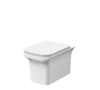 Nuie Ava Back to Wall Toilet Pan with Soft Close Seat | White | Ceramic | 370mm x 470mm x 550mm