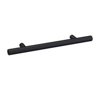 Nuie Bar Furniture Handle with 96mm Hole Centres | Matt Black | Zinc Alloy | 155mm