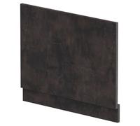 Nuie Matt Bath End Panel with Plinth | Metallic Slate | MDF | 700mm