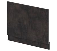 Nuie Bath End Panel with Plinth | Matt Metallic Slate | MFC | 750mm