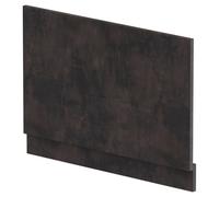 Nuie Bath End Panel with Plinth | Matt Metallic Slate | MFC | 800mm