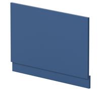 Nuie Bath End Panel with Plinth | Satin Blue | MFC | 800mm