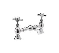 Traditional Luxury Mono Basin Mixer Tap with Pop-up Waste Crosshead Handles