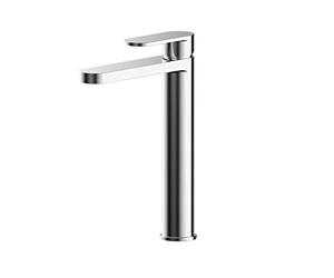 nuie BIN370 Binsey | Modern Bathroom Round High Rise Mono Basin Mixer Tap with Lever Handle, 290mm, Chrome