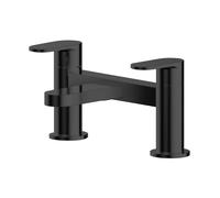 Nuie Binsey Deck Mounted Bath Filler Tap | Matt Black | Brass | 215mm x 120mm x 142mm