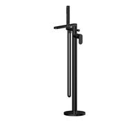 Nuie Binsey Freestanding Bath Shower Mixer Tap | Matt Black | Brass | 200mm x 880mm x 360mm