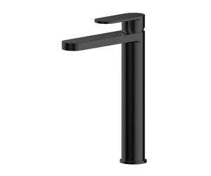 Nuie Binsey High Rise Basin Mixer Tap | Matt Black | Brass | 52mm x 290mm x 187mm