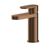 Nuie Binsey Mono Basin Mixer Tap with Push Button Waste | Brushed Bronze | Brass | 52mm x 160mm x 147mm