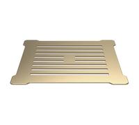 Nuie Black Shower Waste with Square Top | Brushed Brass | 144mm x 86mm x 144mm