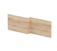 Nuie Bleached Cuneo Oak Square Shower Bath Front Panel | Bleached Oak | MFC | 1700mm
