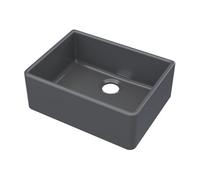 Nuie Butler Sink, Premium Soft Black Fireclay Kitchen Sink For Timeless Elegance, 595mm X 450mm X 220mm