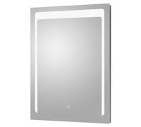 Nuie LQ501 Carina Modern Bathroom Wall Hung Lit LED Touch Sensor Mirror with Built in Demister Pad, 700mm x 500mm, White