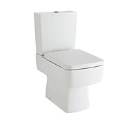 Nuie CBL008 Modern Compact Semi Flush to Wall Pan and Cistern WC Toilet (No Seat), 800mm x 355mm, White