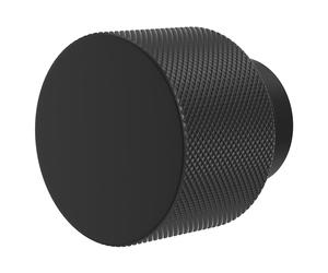 Nuie Cedar Knurled Knob Furniture Handle | Matt Black | Zinc Alloy | 30mm