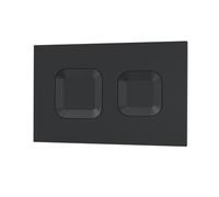 Nuie Ceramic Dual Flush Plate with Square Push Buttons | Matt Black | ABS | 267mm x 170mm x 11mm