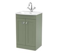 Nuie Classique Floor Standing 2 Door Vanity Unit & Curved Ceramic Basin