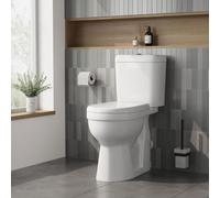 Nuie Doc M Comfort Height Toilet Pan with Cistern and Seat | White | Ceramic | 380mm x 860mm x 650mm