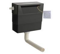 Nuie Concealed Cistern and Square Dual Flush Plate | Chrome | ABS | 334mm x 303mm x 136mm