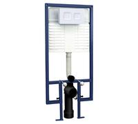 nuie Dual Flush Conc Cist Frame Square Plate - White