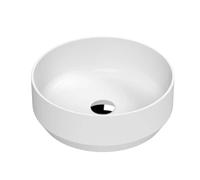 Nuie Countertop Basin Sink Ceramic Bathroom Vanity Wash Round Modern 350mm