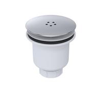 Nuie Cover White Body Fast Flow Shower Waste with Bottom Outlet | Chrome | Polypropylene | 90mm