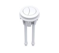nuie CPB101 Accessory Modern Bathroom Round Toilet Cistern Dual Flush Push Button, 48 x 160 x 48mm, Matt White