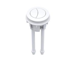 nuie CPB101 Accessory Modern Bathroom Round Toilet Cistern Dual Flush Push Button, 48 x 160 x 48mm, Matt White