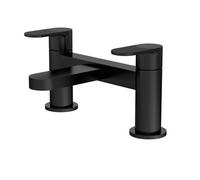 Nuie Cyprus Deck Mounted Bath Filler Tap | Matt Black | Brass | 230mm x 116mm x 142mm