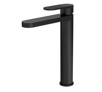 Nuie Cyprus High Rise Basin Mixer Tap | Matt Black | Brass | 52mm x 290mm x 190mm