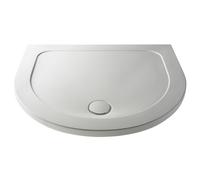 Nuie D Shape Shower Tray | White | Acrylic/Stone Resin | 1050mm x 950mm
