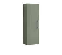 Nuie Deco Single Door Tall Wall Hung Storage Unit | Satin Green | MDF | 400mm