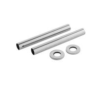 Nuie Decorative Radiator Pipe Covers | Chrome | Brass | 300mm