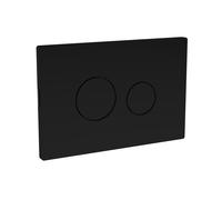 Nuie Dual Flush Plate with Round Push Buttons | Matt Black | ABS | 210mm x 140mm x 99mm